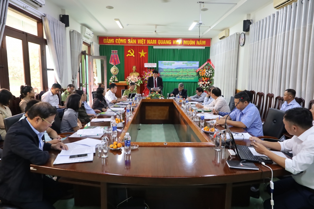 Tọa đàm và chia sẻ kinh nghiệm phục hồi rừng. Ảnh baodaklak